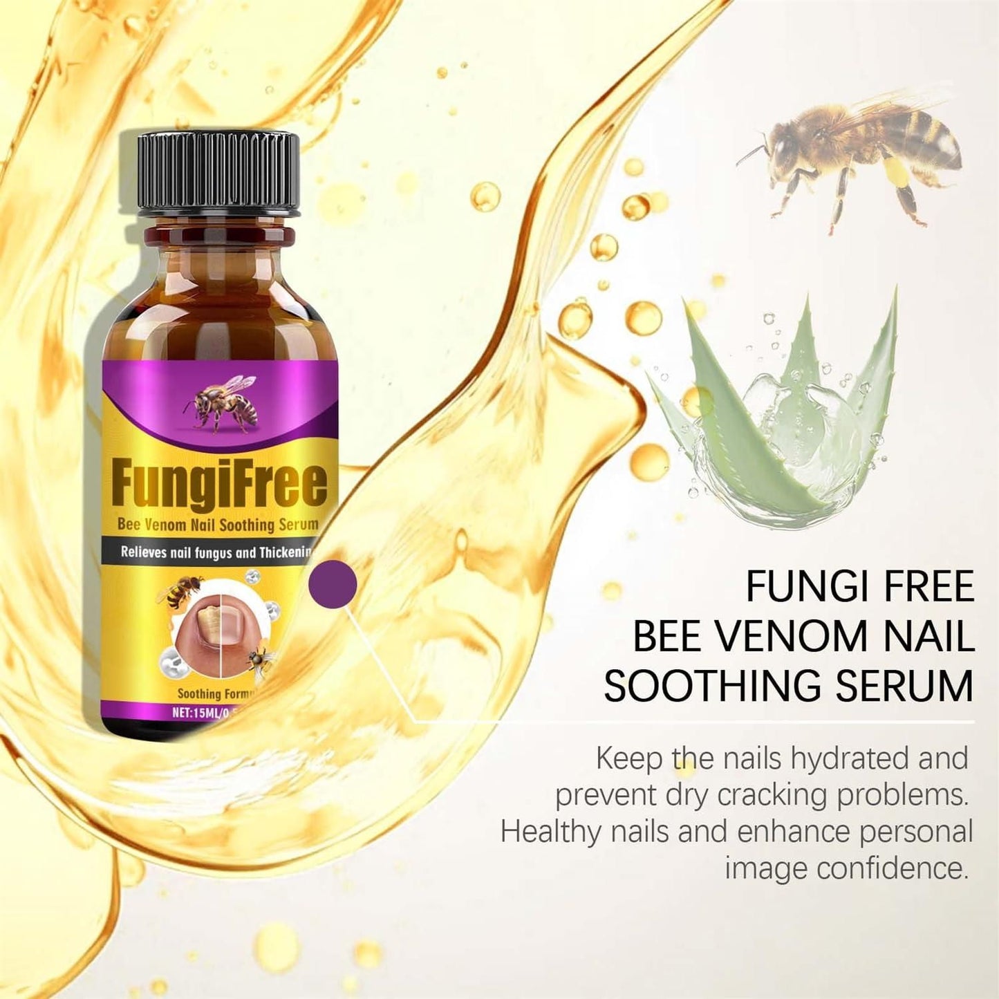 Fungi Free Bee Venom Nail Treatment Solution Serum Buy 1 Get 1 Free